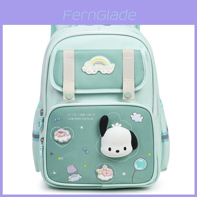 Sanrio Cinnamoroll Dětský batoh pro dívky na základní škole z lehkého oxfordského materiálu s kresleným designem pro školní použití