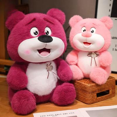 Sweet Lotso Sitting Doll Kawail Soft Children's Toy Anime Periférico Decoração para casa Travesseiro Presente de aniversário Natal