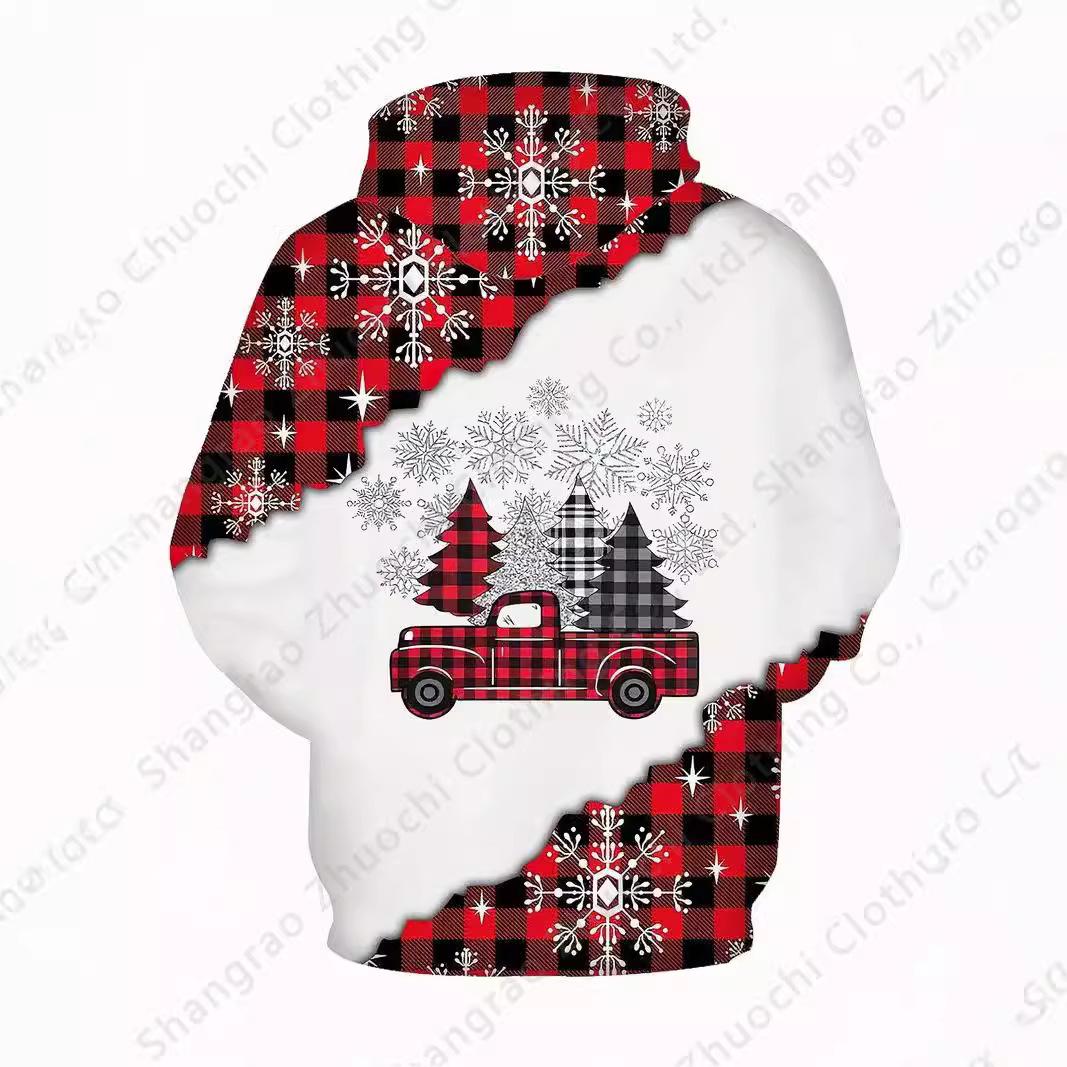 

Temu Amazon Plus Size Мужская толстовка с капюшоном с 3D-рождественским цифровым принтом, пуловер, толстовка, двухслойная шапка 6XL