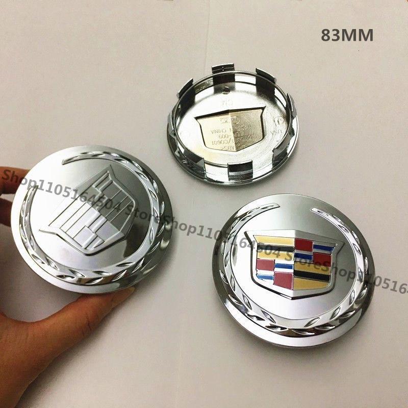 4pcs ABS car wheel hub center cover badges 83mm Cadillac Escalade steel wheel hub cover modification small cover 9595891
