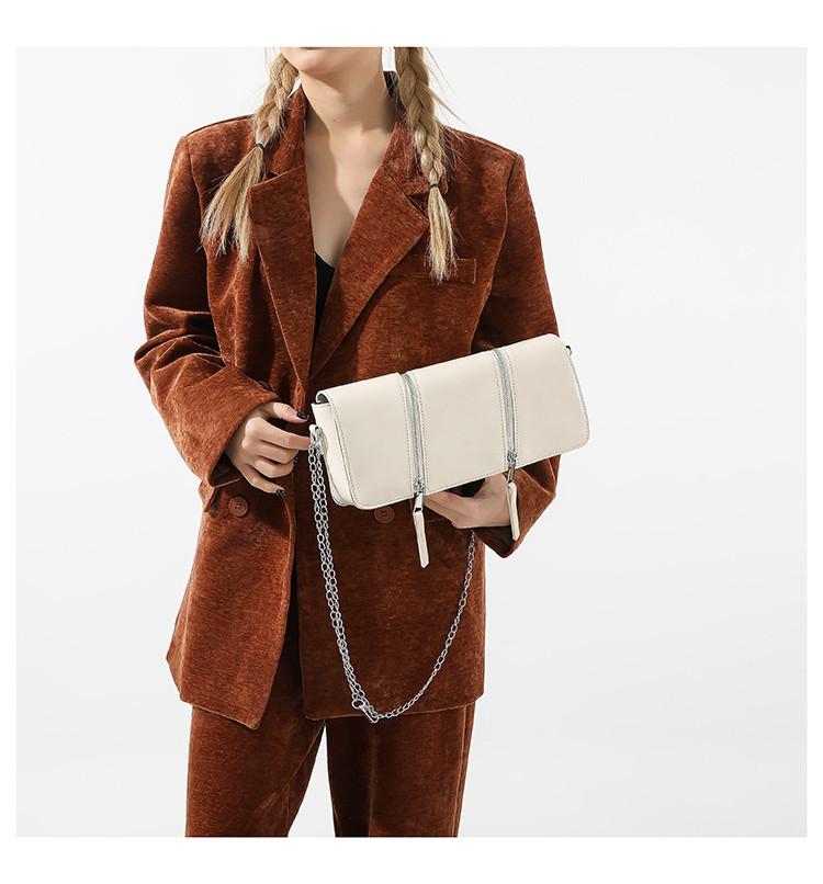 2024 New Fashion Chain Shoulder Crossbody Bag Women Double Zipper Flap Small Bag