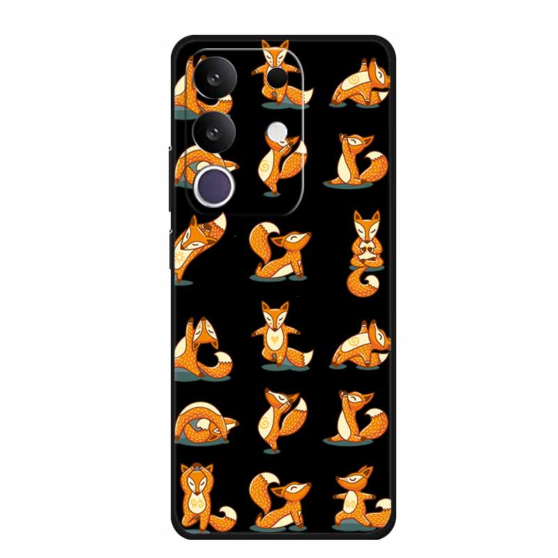 Cartoon Case For Vivo T4x 5G Case Soft TPU Black Silicone Back Cover For Vivo Y300T Y29 4G Phone Case Fundas Shockproof Coque