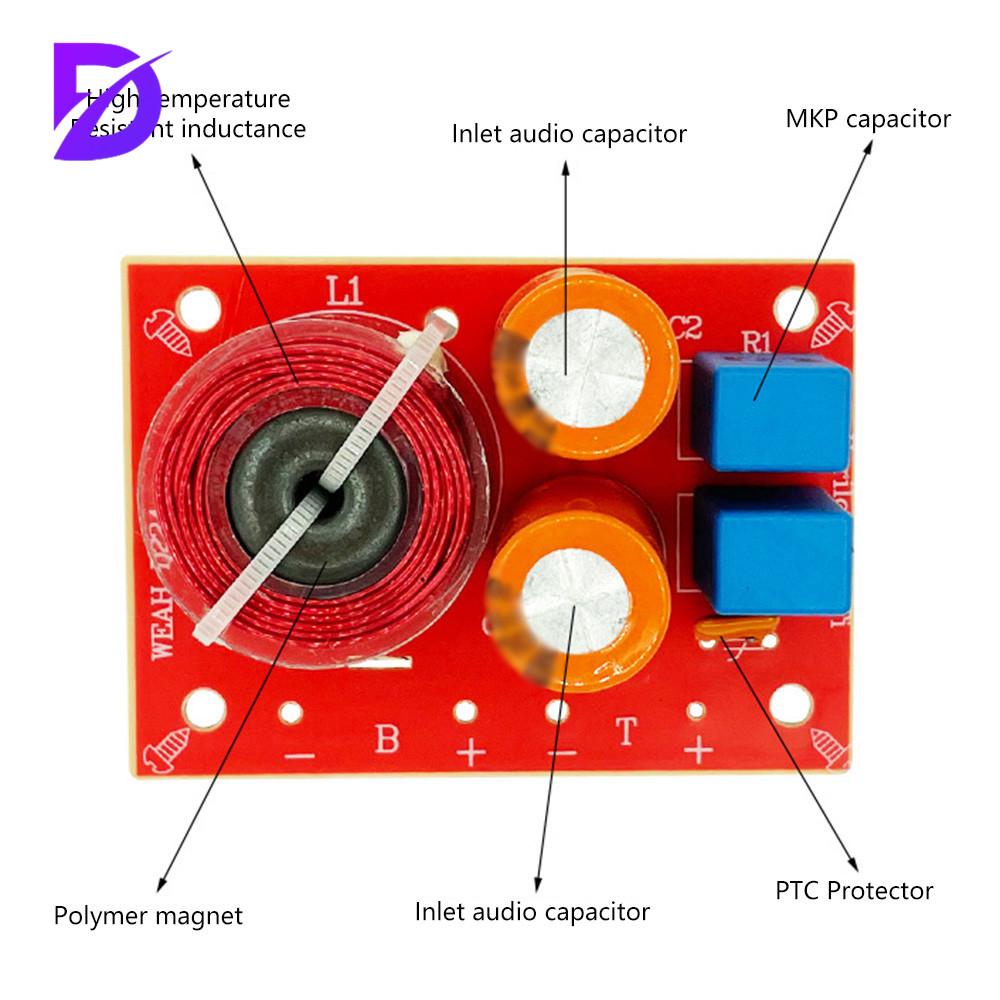 New 80W Adjustable Multi Speaker Treble Bass Audio Frequency Divider 2 Way Crossover Filters Updated Version