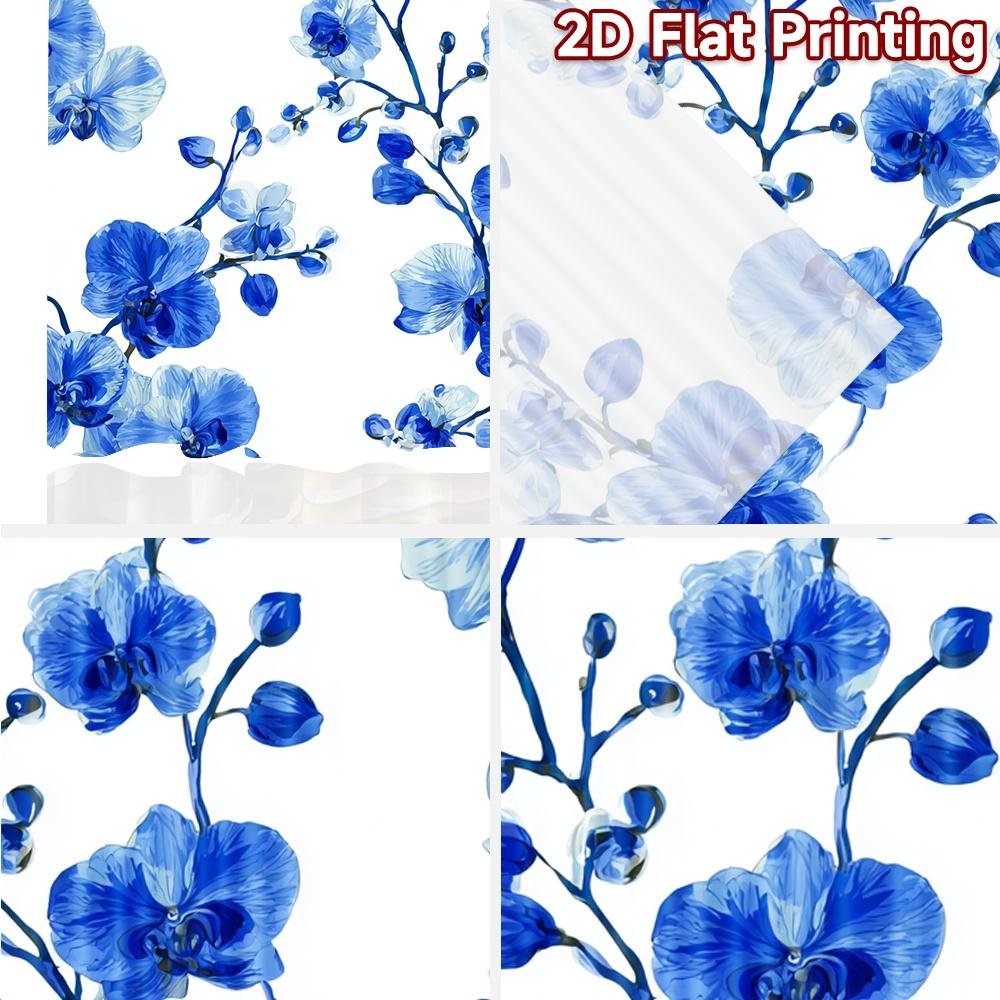 2pcs   2D FLAT PRINTING Curtains (Without Rod) Floral Symphony Christmas Festival Creative Curtains Polyester Easy Install