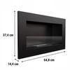 Wall Mounted Bioethanol Fireplace GOLF TÜV Set