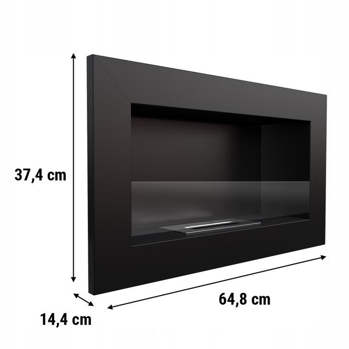 Wall Mounted Bioethanol Fireplace GOLF TÜV Set