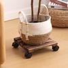 1PC Wooden Heavy-Duty Planter Tray Base Movable Square/Round for Indoor/Outdoor Dolly Rollers Cart Plant Rolling Cart