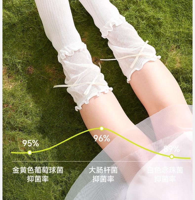 Girls' socks, summer pure cotton princess mesh socks, children's spring and summer high tube pile socks, girls' lace long tube cotton socks