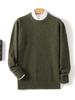 Seamless Seven-Needle Thickened Cashmere Sweater Light Business Crew Neck Cashmere Knitted Sweater Men'S Simple Large Size