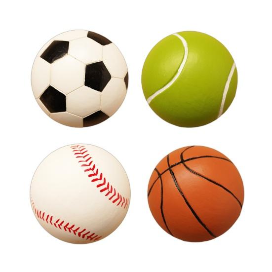 Sports Ball Magnetic Bottle Opener Wooden Beer Cap Remover with Refrigerator Magnet Football Basketball Design Unique Bar Decor Gift for Sports Fans