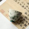 Antique hand-painted orchid ceramic tea cup, Kung Fu tea set, household tea cup, single cup tea cup