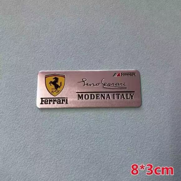 Aluminum Car Sticker For Ferrari Logo Teams SJ Scuderia Decal Cover Badge Auto Stickers Supplies Replacement Car Styling Decal