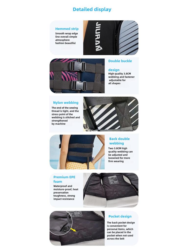 Korean-Style Lightweight Fishing Life Vest for Adults and Children