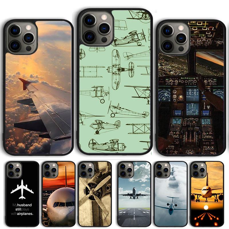 Aircraft Airplane Plane fly travel cloud Phone Case Cover For iPhone 17 Air 15 16 14 13 12 Pro Max 11 Pro Max Plus