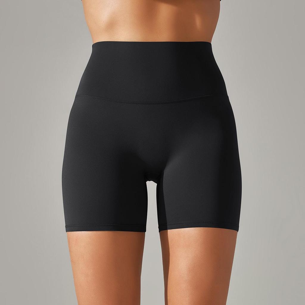 High-Waisted Seamless Yoga Shorts for Women - No Visible Lines, European & American Style, Perfect for Running and Fitness