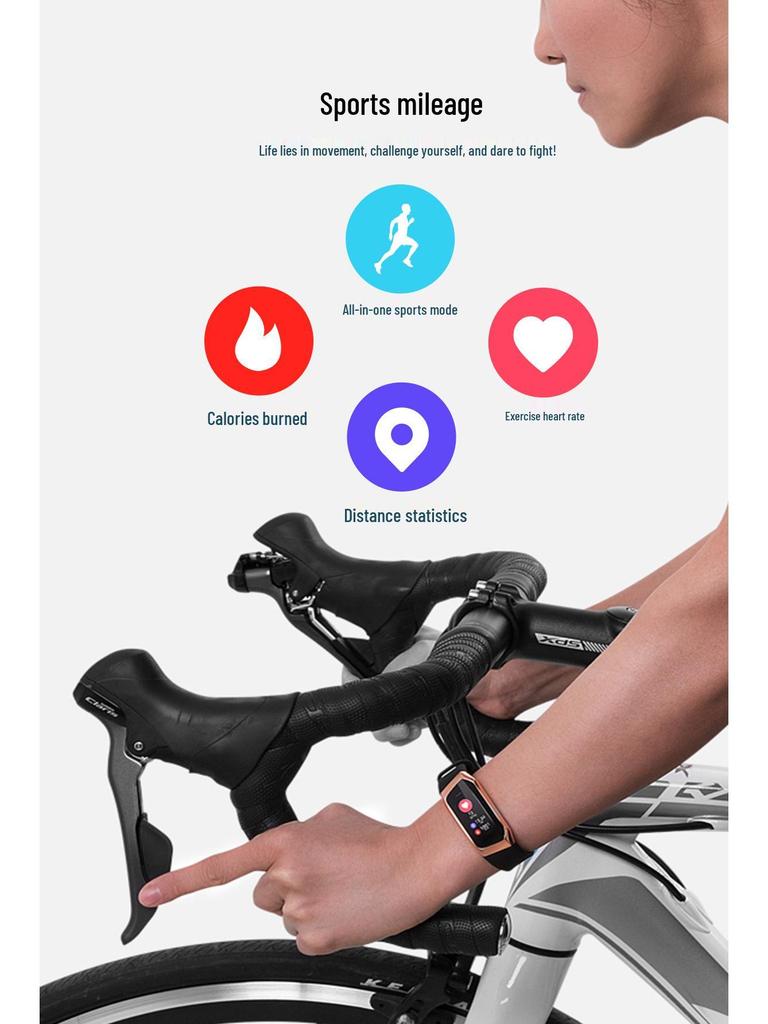 E18 Smart Waterproof Sports Bracelet: Heart Rate, Pedometer & Blood Pressure Monitor for Adults & Children.
