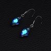 Elegant Titanium Steel Irregular Crystal Dangle Earrings for Women - Fashionable European and American Style