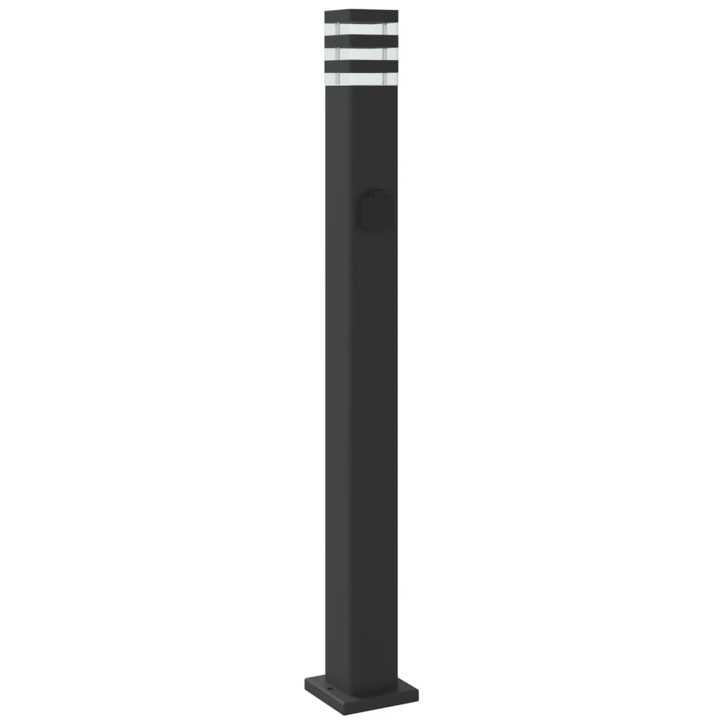 Vidaxl Outdoor Standing Lamp, With Socket, Black, 110 Cm, Aluminum
