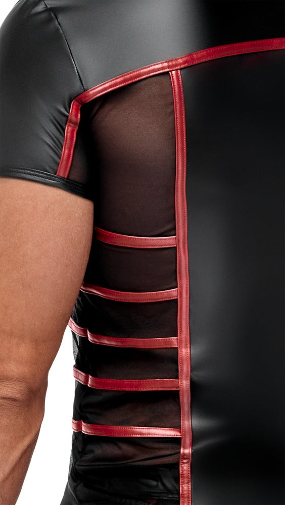 TOP ORMETO Black-Red T-shirt - NEK - Sexy T-shirt