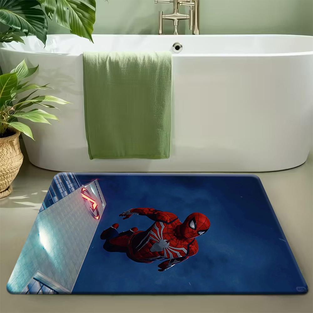 1pc Marvel Spider Man Themed Door Mat Non-Slip Floor Rug Perfect Gift for Valentine'S Day Birthdays And Multiple Holidays Suit
