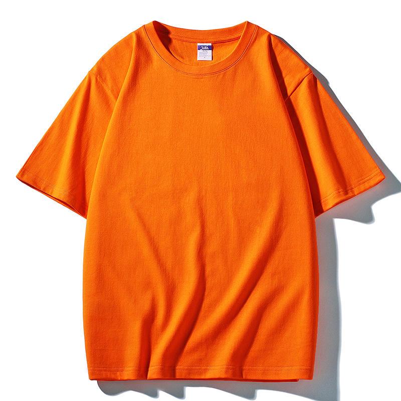 Summer Men's and Women's New Printed Pure Cotton Round Neck T-shirt Shoulder Down Style T-shirt