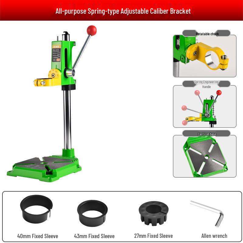 Multi-Functional Rotary Drill Stand Converts to Mini Bench Drill and Hole Punch Press