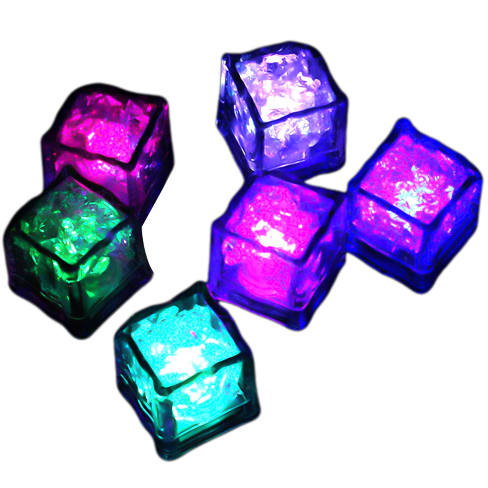

12 наборов светодиодных кубиков льда для напитков, светящийся лоток для льда для напитков, ювелирные украшения для вечеринок, необходимые красочные принадлежности для бара кофейный