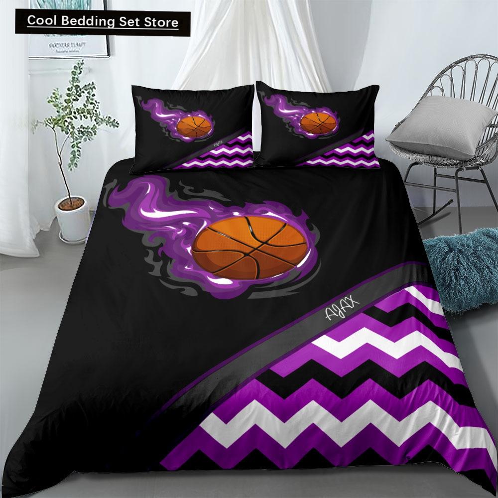 Fantastic 3D Print Basketball Duvet Cover Set Uk Single Double King US Twin Full Queen King Bed Linen Set Home Textiles Bedding