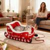 S/M Innen Warme Hundebett-Matte Warm Mit Rutschfester Unterseite Waschbar Hundebett Weihnachtsschlitten Warm Haustier Hund Katze Haus