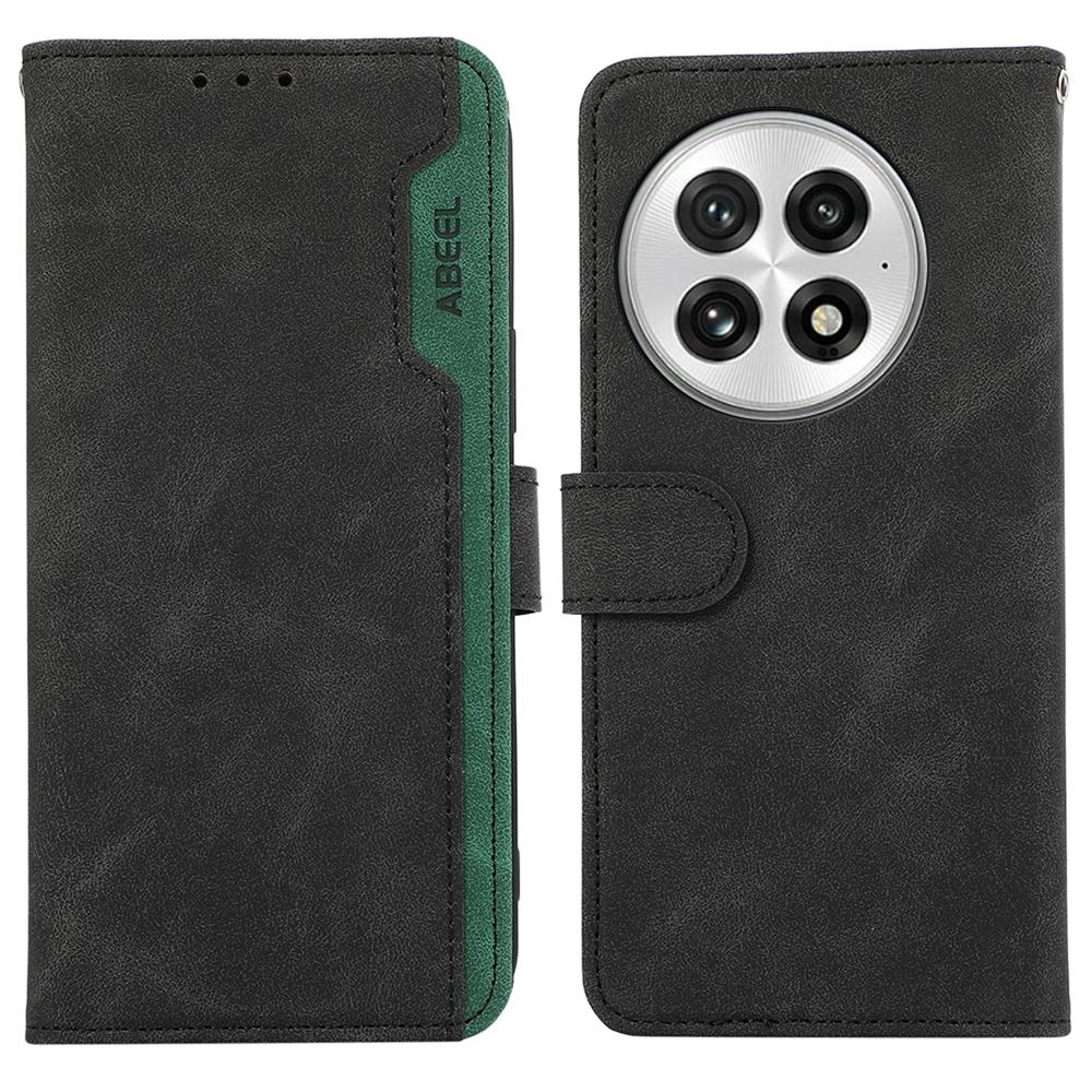 ABEEL For OnePlus 13 Case Color Splicing Leather Flip Phone Cover RFID Blocking A