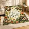 Personalized Tropical Sloth Jungle Coral Fleece Blanket