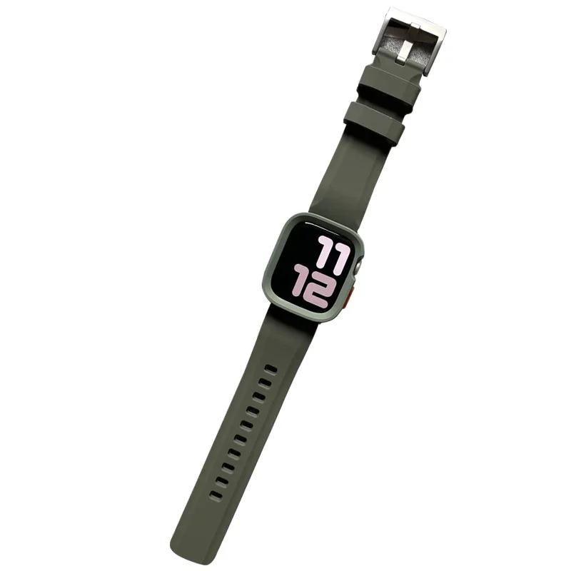Silicone Strap+TPU Case For iWatch Ultra2 Apple Watch 10/9/8/1/2/3/4/5/6/7 46mm 49mm45mm Protector Cover Bracelet IWatch 41 44mm