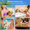 50pcs Fun Umbrella Drink Straws Tropical Cocktail Straws with Mini Umbrella Tiki & Hawaiian Party Decorations Colorful Parasol Straw