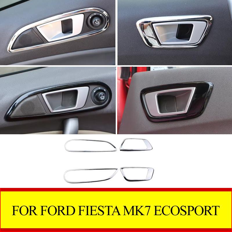 For Ford Fiesta MK7 2009-2014 for Ford Ecosport 2013-2021 Car Inner Door Handle Bowl Cover Trim Sticker Accessories