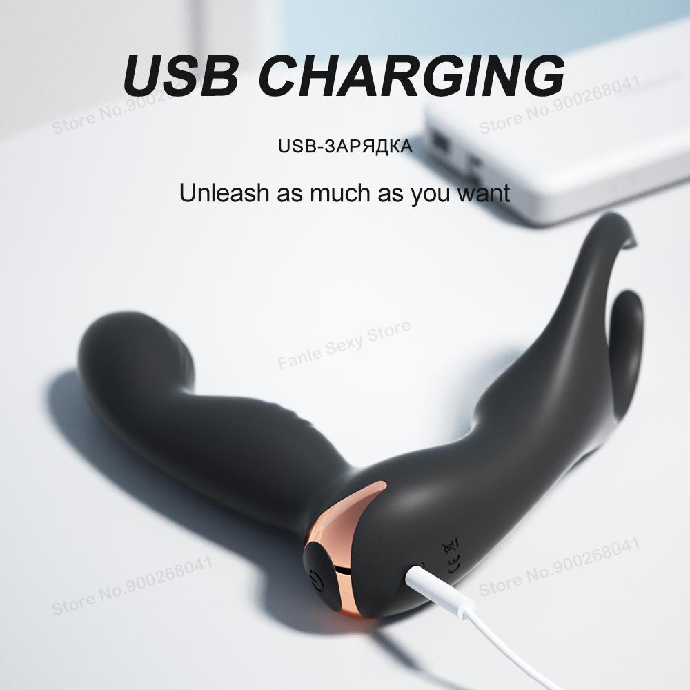 Remote Control Male Prostate Massager Rocking Penis Vibrator Butt Plug For Men Delay Ejaculation Ring Anal Stimulator Sex Toys