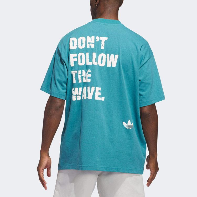 Adidas Originals Ae Foundation Letter Print Loose Fit Crew Neck Short Sleeve T-Shirt Men T-Shirts Green IT0119