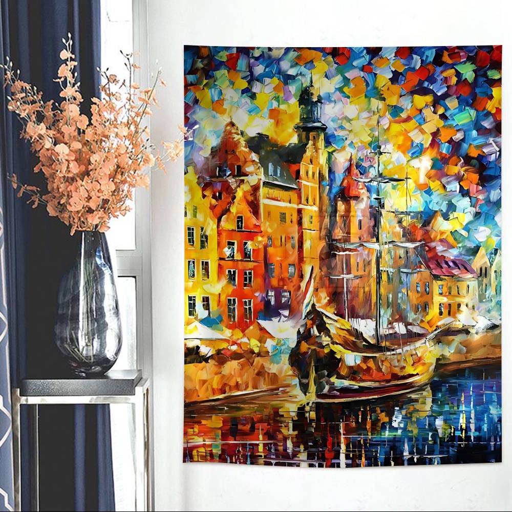 LLeonid Oil AAfremov Painting DIY Wall Tapestry Hanging Tarot Hippie Wall Rugs Dorm Home Decor