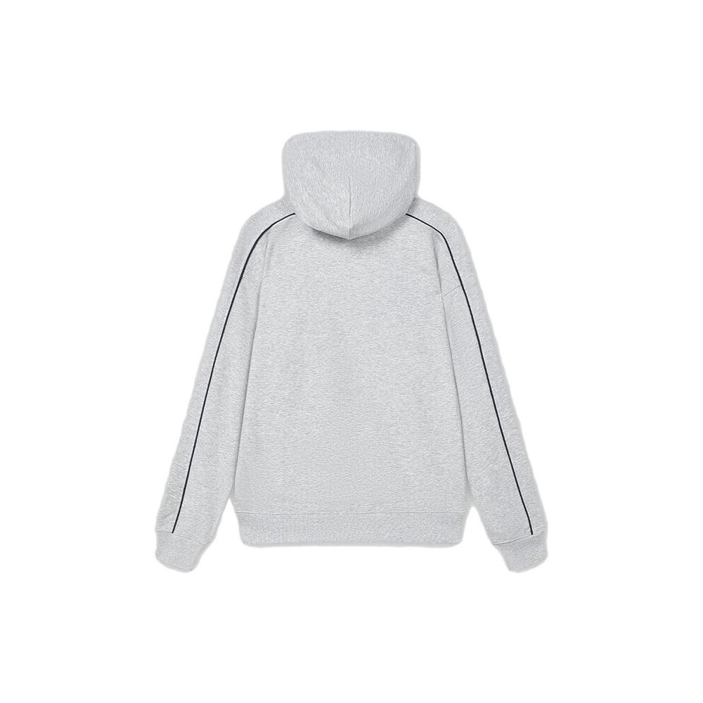Fila Color Block Hooded Pullover American Style Sweatshirt Men Sweatshirt Flower-Gray F11M349201F-MG