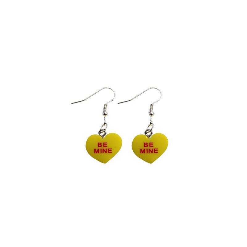 Acrylic Resin Earrings Personalized Love Letter Bemine Hugme Resin Earrings