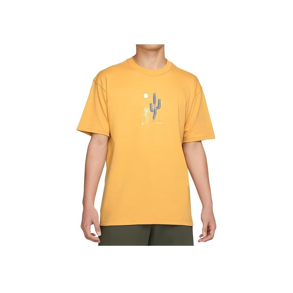 Nike SB Cactus Flower Print Short Sleeve T-Shirt Men Tops Yellow DQ1861-777