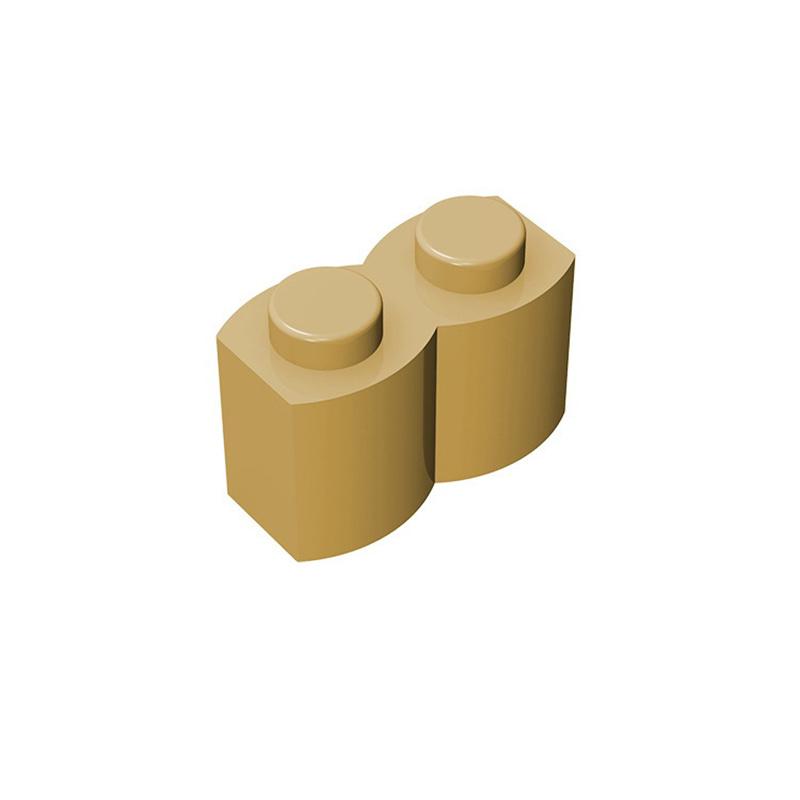 50pcs 30136 Brick Modified 1 X 2 with Log Profile Brick Collection Bulk Modular GBC Toy For Technical MOC Buildings Blocks