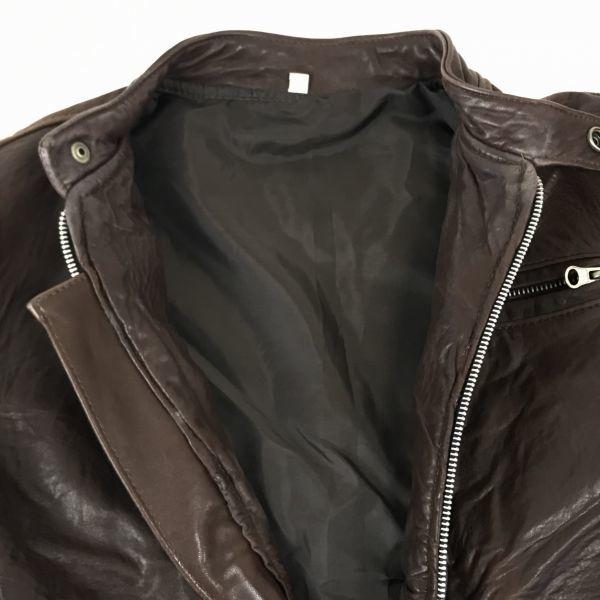Leather Jacket/Riders Jacket Brown Soft Genuine Leather Sheepskin? Men’s XS/34(USED)
