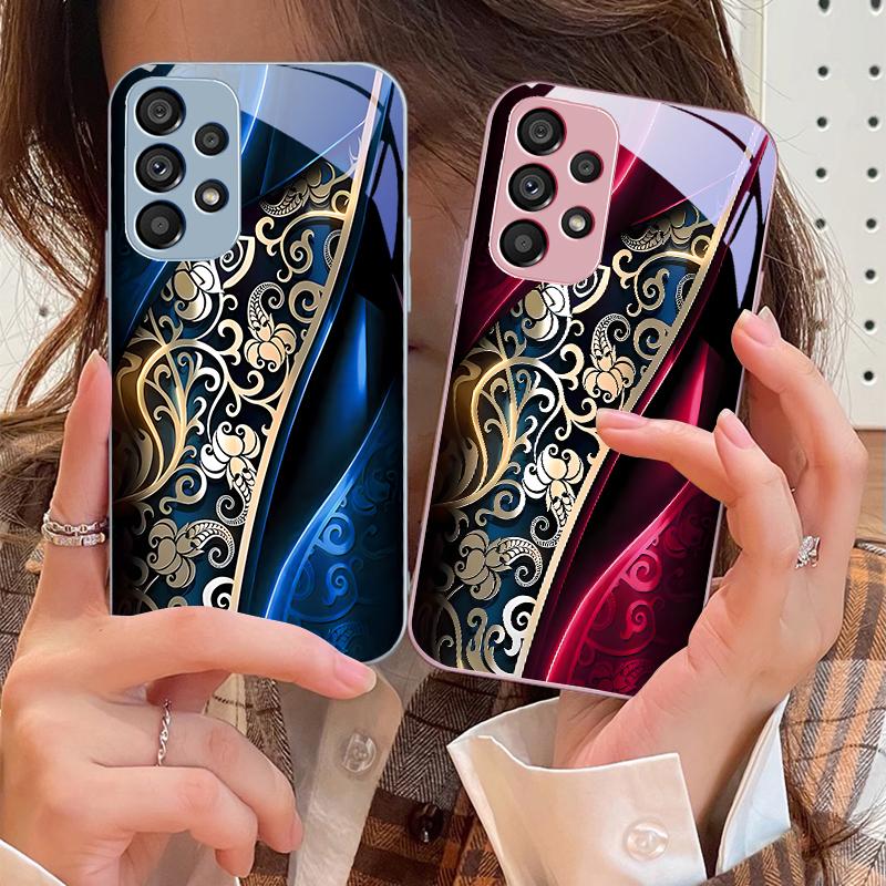 Fate Gear Black For Samsung Galaxy S10 4G S20 11E 30 S21 21Fe 22 S24 Pro S23 Ultra 5G S8 S9 Tempered Glass Phone Case