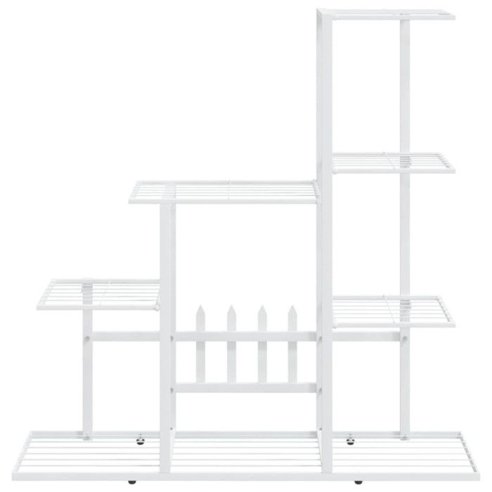 VidaXL Support pour plantes 94,5x25x88 cm Blanc Métal