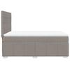Box Spring Bed with Mattress Taupe 140 x 190 cm Fabric