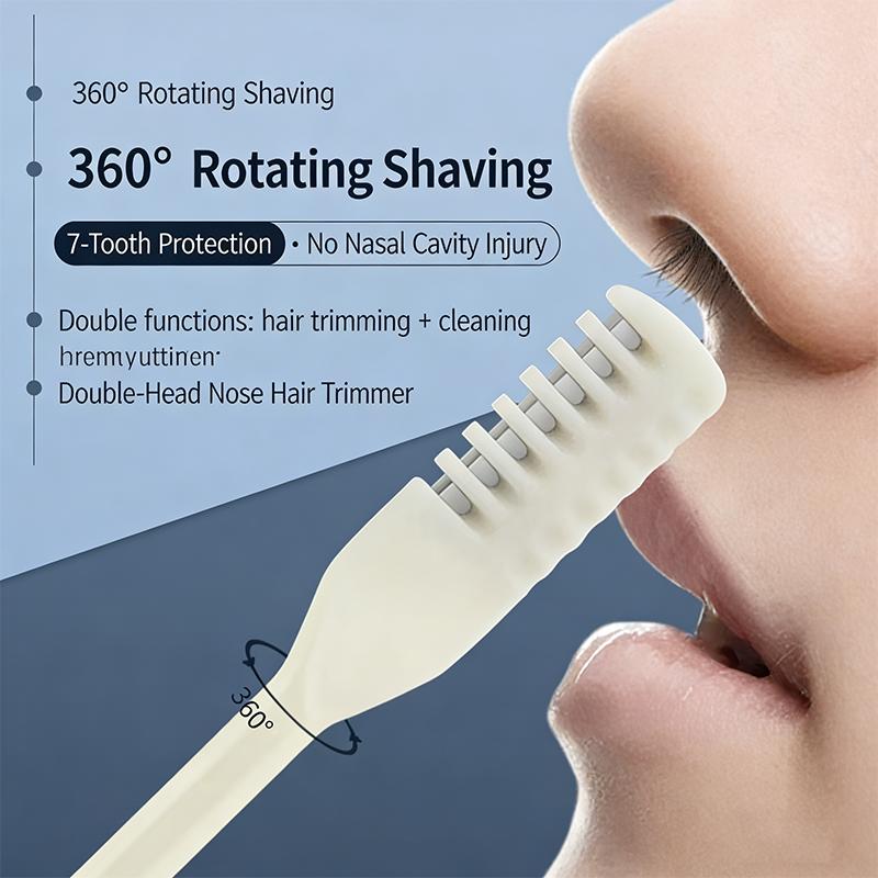 Nose Hair Trimmer dual Head Detachable Washable Portable 360 Degree Rotation Ear Pick Eyebrow Shaver Nose Hair Blade