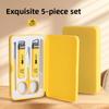 New Dopamine 5-Piece Manicure Set Stainless Steel Beveled Flat Nose Anti-Splash Nail Clippers for Professional Home Use