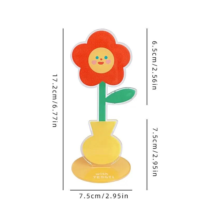 Creative Flower Photo Clip Acrylic Card Holder Table Number Holder Note Memo Holder Wedding Party Desktop Decoration Card Clamp