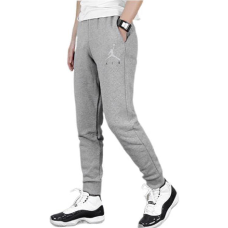 Air Jordan Logo Fleece Sweatpants Men Bottoms Gray 942778-092
