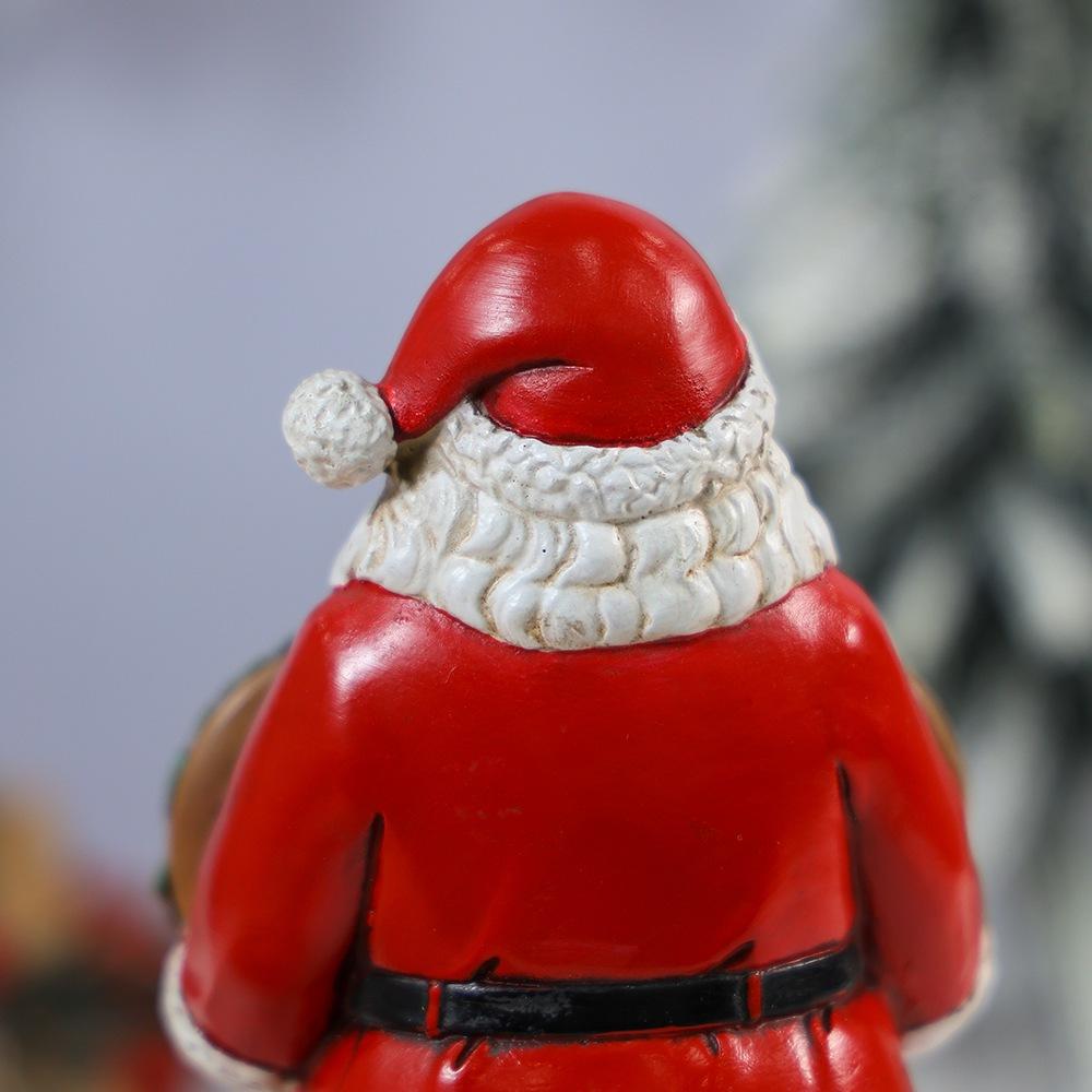 Santa Funny Christmas Decoration Resin Santa Claus Statue for Xmas Party Home Office Desk & Holiday Gift Idea